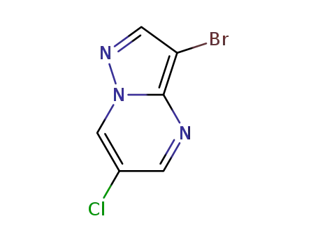 Molecular Structure of 1314893-92-9 (3-bromo-6-chloropyrazolo[1,5-a]pyrimidine)