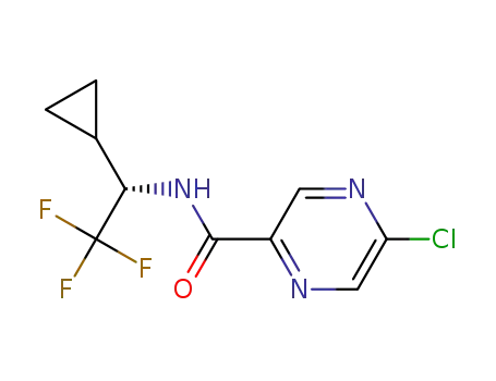 5-chloro-N-[(1S)-1-cyclopropyl-2,2,2-trifluoroethyl]pyrazine-2-carboxamide