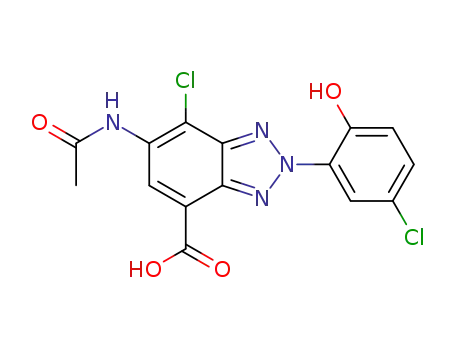 6-acetylamino-7-chloro-2-(5-chloro-2-hydroxyphenyl)-2H-benzotriazole-4-carboxylic acid