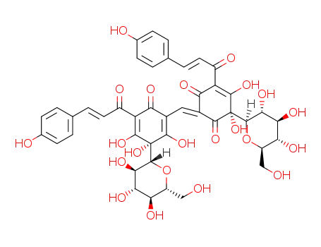 4-Cyclohexene-1,3-dione,6-b-D-glucopyranosyl-2-[[(3S)-3-b-D-glucopyranosyl-2,3,4-trihydroxy-5-[(2E)-3-(4-hydroxyphenyl)-1-oxo-2-propen-1-yl]-6-oxo-1,4-cyclohexadien-1-yl]methylene]-5,6-dihydroxy-4-[(2