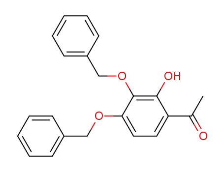 Molecular Structure of 2652-27-9 (Ethanone, 1-[2-hydroxy-3,4-bis(phenylmethoxy)phenyl]-)