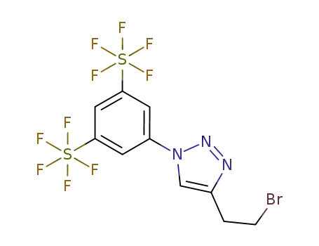 1-(3,5-bis(pentafluorosulfanyl)phenyl)-4-(2-bromoethyl)-1H-1,2,3-triazole