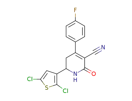 6-(2,5-dichlorothiophen-3-yl)-4-(4-fluorophenyl)-1,2-dihydro-2-oxopyridine-3-carbonitrile