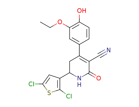 6-(2,5-dichlorothiophen-3-yl)-1,2-dihydro-4-(3-ethoxy-4-hydroxyphenyl)-2-oxopyridine-3-carbonitrile