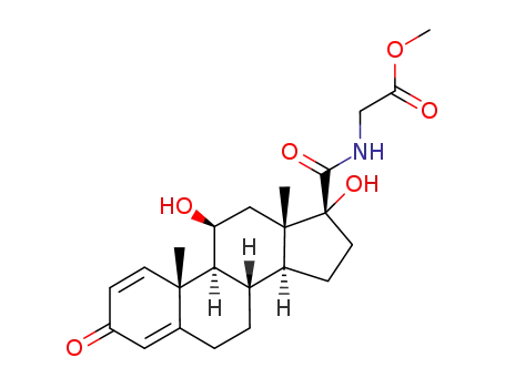 methyl 2-(11β,17α-dihydroxy-3-oxo-androst-1,4-dien-17β-carboxamido)acetate