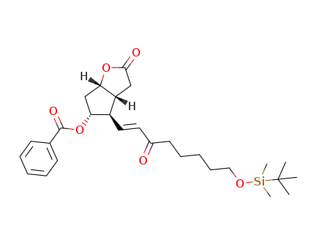 (3aR,4R,5R,6aS)-4-(E)-8-(tert-butyldimethylsilyloxy)-3-oxooct-1-enyl-2-oxohexahydro-2H-cyclopenta[b]furan-5-yl benzoate