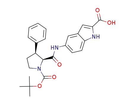 5-[(2S,3S)-1-tert-butoxycarbonyl-3-phenylpyrrolidine-2-carboxamide]-1H-indole-2-carboxylic acid