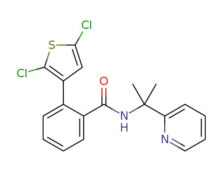 2-(2,5-dichlorothiophen-3-yl)-N-(2-(pyridin-2-yl)propan-2-yl)benzamide