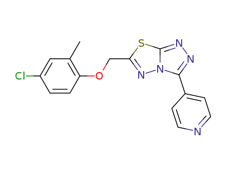 6-((2-methyl-4-chlorophenoxy)methyl)-3-(pyridin-4-yl)[1,2,4]triazolo[3,4-b][1,3,4]thiadiazole