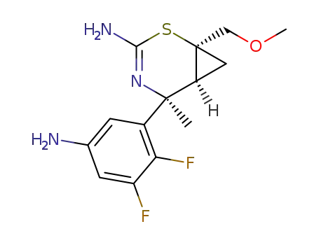 (1S,5S,6S)-5-(5-amino-2,3-difluorophenyl)-1-(methoxymethyl)-5-methyl-2-thia-4-azabicyclo[4.1.0]hept-3-en-3-amine