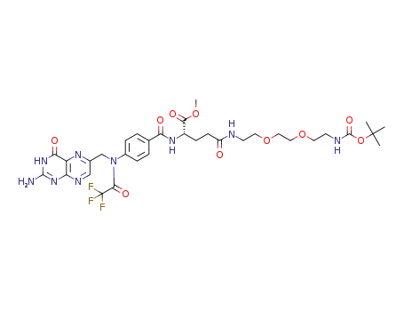 (S)-methyl 18-(4-(N-((2-amino-4-oxo-3,4-dihydropteridin-6-yl)methyl)-2,2,2-trifluoroacetamido)benzamido)-2,2-dimethyl-4,15-dioxo-3,8,11-trioxa-5,14-diazanonadecan-19-oate