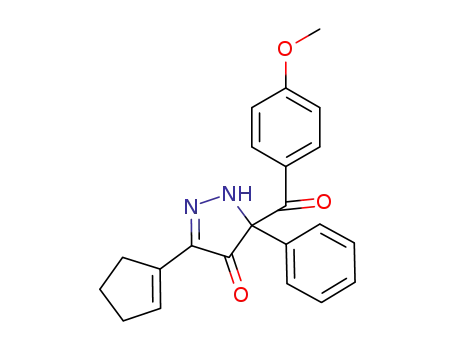 3-(cyclopent-1-en-1-yl)-5-(4-methoxybenzoyl)-5-phenyl-1,5-dihydro-4H-pyrazol-4-one