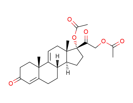 Molecular Structure of 7780-63-4 (Pregna-4,9(11)-diene-17,21-diol-3,20-dione17,21-diacetate)