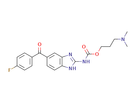 3-(dimethylamino)propyl N-[5-(4-fluorobenzoyl)-1H-1,3-benzodiazol-2-yl]carbamate