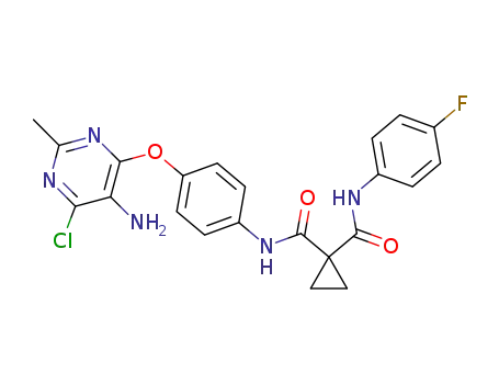 N-(4-((5-amino-6-chloro-2-methylpyrimidin-4-yl)oxy)phenyl)-N-(4-fluorophenyl)cyclopropane-1,1-dicarboxamide