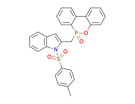6-((1-tosyl-1H-indol-2-yl)methyl)dibenzo[c,e][1,2]oxaphosphinine 6-oxide