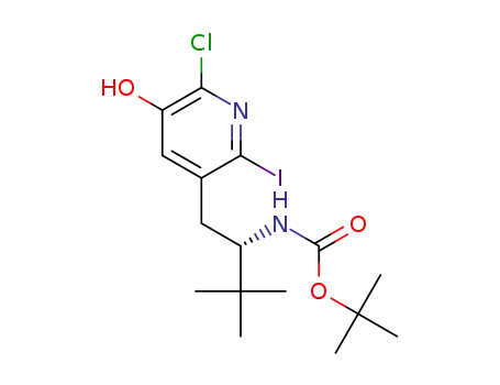 (S)-tert-butyl (1-(6-chloro-5-hydroxy-2-iodopyridin-3-yl)-3,3-dimethylbutan-2-yl)carbamate