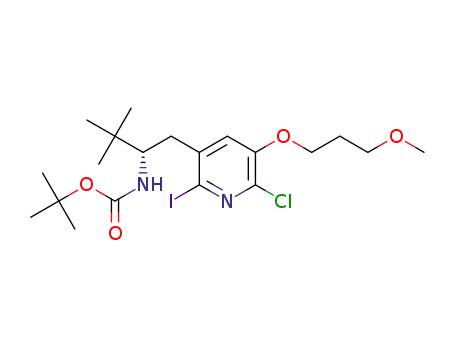 tert-butyl (S)-(1-(6-chloro-2-iodo-5-(3-methoxypropoxy)pyridin-3-yl)-3,3-dimethylbutan-2-yl)carbamate