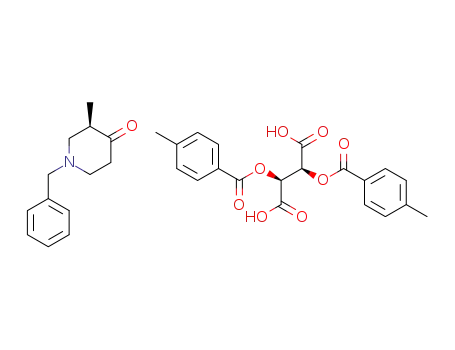 (R)-1-benzyl-3-methylpiperidin-4-one (2S,3S)-2,3-bis((4-methylbenzoyl)oxy)succinic acid salt