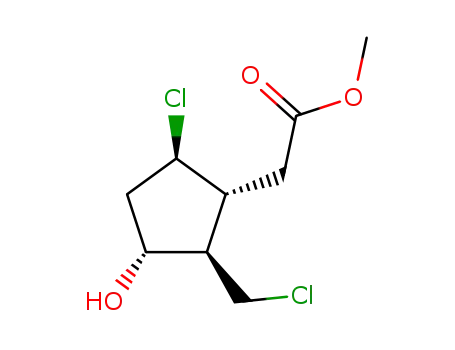 methyl (1R,2R,3R,5R)-(5-chloro-2-chloromethyl-3-hydroxycyclopentyl)acetate