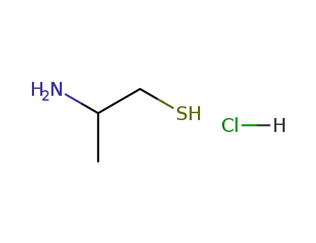 Molecular Structure of 4145-98-6 (2-aminopropane-1-thiol hydrochloride (1:1))