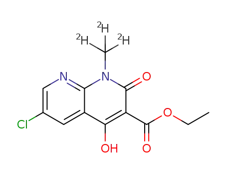 ethyl 6-chloro-4-hydroxy-1-(methyl-d3)-2-oxo-1,2-dihydro-1,8-naphthyridine-3-carboxylate