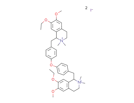 7,7'-diethoxy-6,6'-dimethoxy-2,2,2',2'-tetramethyl-1,2,3,4,1',2',3',4'-octahydro-1,1'-(4,4'-oxy-di-benzyl)-bis-isoquinolinium; diiodide