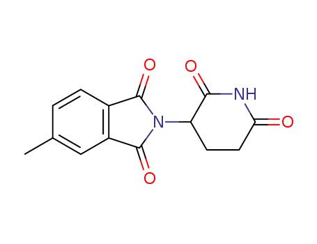 Molecular Structure of 40313-92-6 (1H-Isoindole-1,3(2H)-dione, 2-(2,6-dioxo-3-piperidinyl)-5-methyl-)