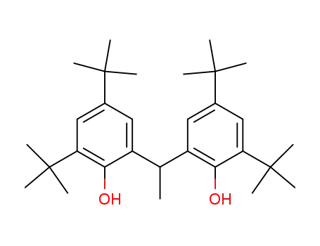 Molecular Structure of 35958-30-6 (2,2'-Ethylidenebis(4,6-di-tert-butylphenol))