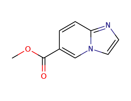 Molecular Structure of 136117-69-6 (METHYL IMIDAZO[1,2-A]PYRIDINE-6-CARBOXYLATE)