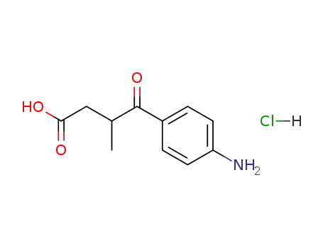 Molecular Structure of 120757-13-3 (4-(4-aMinophenyl)-3-Methyl-4-oxobutanoic acid hydrochloride)
