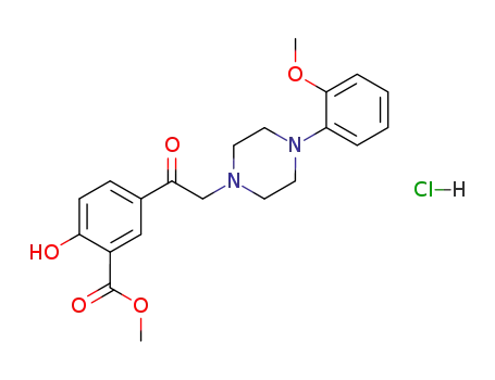 2-Hydroxy-5-{2-[4-(2-methoxy-phenyl)-piperazin-1-yl]-acetyl}-benzoic acid methyl ester; hydrochloride