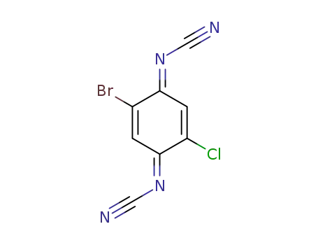 Molecular Structure of 110375-21-8 (Cyanamide, (2-bromo-5-chloro-2,5-cyclohexadiene-1,4-diylidene)bis-,
(E,E)-)