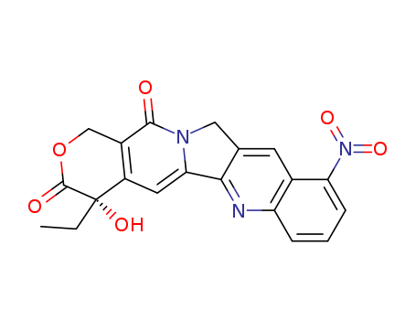 1H-Pyrano[3',4':6,7]indolizino[1,2-b]quinoline-3,14(4H,12H)-dione,4-ethyl-4-hydroxy-10-nitro-, (4S)-(91421-42-0)