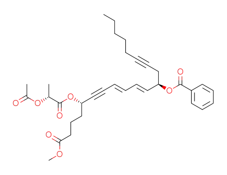 Benzoic acid (2E,4E)-(1R,8S)-8-((R)-2-acetoxy-propionyloxy)-11-methoxycarbonyl-1-oct-2-ynyl-undeca-2,4-dien-6-ynyl ester