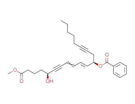 12(R)-benzoyloxy-5(S)-hydroxy icosa-8(E,Z),10(E)-diene 6,14-diynoate de methyle