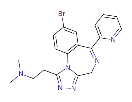 8-bromo-N,N-dimethyl-6-(2-pyridinyl)-4H-[1,2,4]triazolo[4,3-a][1,4]benzodiazepine-1-ethanamine