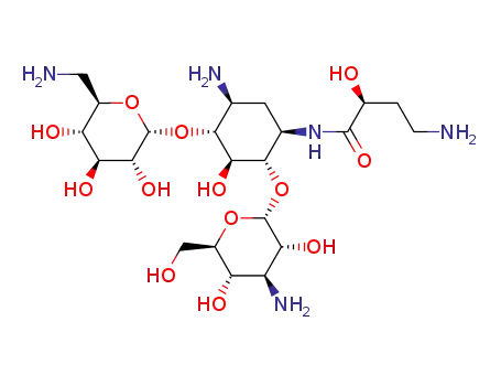 D-Streptamine,O-3-amino-3-deoxy-a-D-glucopyranosyl-(1&reg;6)-O-[6-amino-6-deoxy-a-D-glucopyranosyl-(1&reg;4)]-N1-[(2S)-4-amino-2-hydroxy-1-oxobutyl]-2-deoxy-