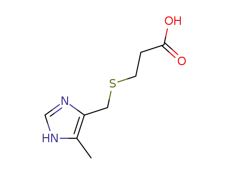 Molecular Structure of 112528-38-8 (Propanoic acid, 3-[[(5-methyl-1H-imidazol-4-yl)methyl]thio]-)