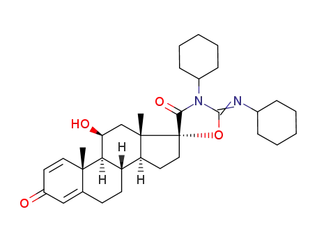 (17R)-3'-cyclohexyl-2'-cyclohexylimino-11β-hydroxyspiro-3,4'-dione