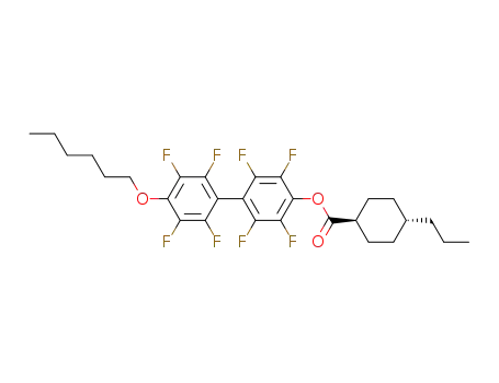 4-Propyl-cyclohexanecarboxylic acid 2,3,5,6,2',3',5',6'-octafluoro-4'-hexyloxy-biphenyl-4-yl ester