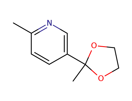 Molecular Structure of 184766-45-8 (3-(2-METHYL-1,3-DIOXOLAN-2-YL)-6-METHYLPYRIDINE)