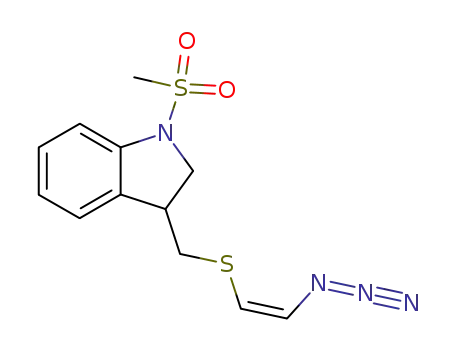 3-((Z)-2-Azido-vinylsulfanylmethyl)-1-methanesulfonyl-2,3-dihydro-1H-indole