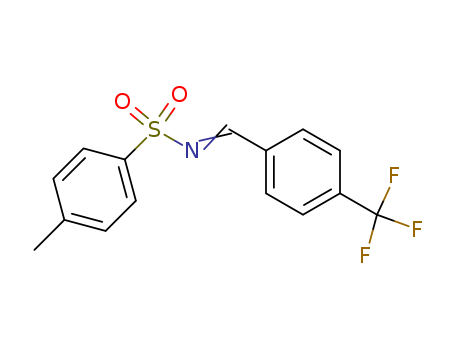 Molecular Structure of 198012-02-1 (Benzenesulfonamide, 4-methyl-N-[[4-(trifluoromethyl)phenyl]methylene]-)