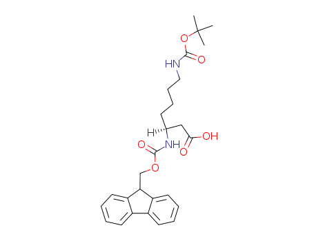 Heptanoicacid,7-[[(1,1-dimethylethoxy)carbonyl]amino]-3-[[(9H-fluoren-9-ylmethoxy)carbonyl]amino]-,(3S)-(203854-47-1)