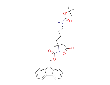 Heptanoicacid,7-[[(1,1-dimethylethoxy)carbonyl]amino]-3-[[(9H-fluoren-9-ylmethoxy)carbonyl]amino]-,(3S)-