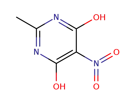 Molecular Structure of 53925-27-2 (2-METHYL-5-NITRO-PYRIMIDINE-4,6-DIOL)