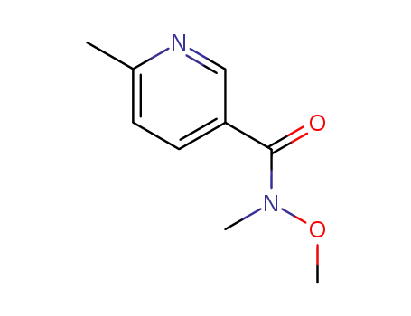 Molecular Structure of 221615-71-0 (N-METHOXY-6,N-DIMETHYL-NICOTINAMIDE)