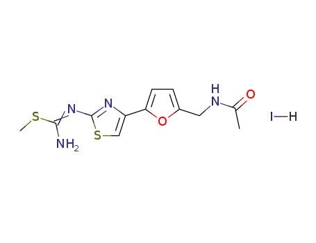 N-{5-[2-(2-methyl-isothioureido)-thiazol-4-yl]-furan-2-ylmethyl}-acetamide; hydriodide