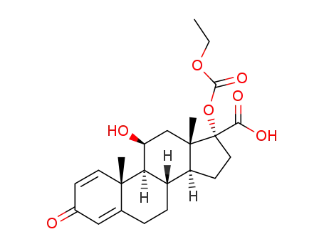 17α-ethoxycarbonyloxy-11β-hydroxy-3-oxoandrosta-1,4-diene-17β-carboxylic acid